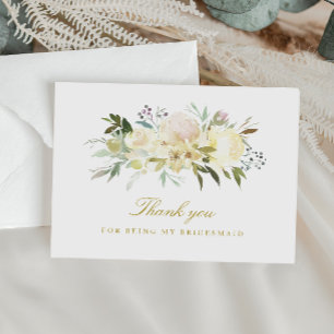 tarjeta de agradecimiento para dama de honor flora
