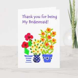 Tarjeta de agradecimiento para dama de honor - Pod