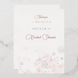 Tarjeta de agradecimiento para desayuno de novia S