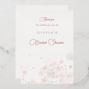 Tarjeta de agradecimiento para desayuno de novia S