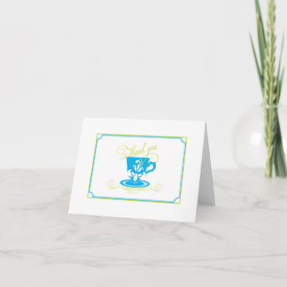 Tarjeta de agradecimiento para desayuno nupcial az