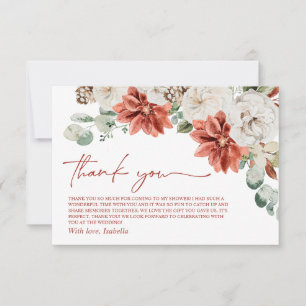 Tarjeta de agradecimiento para desayuno nupcial de