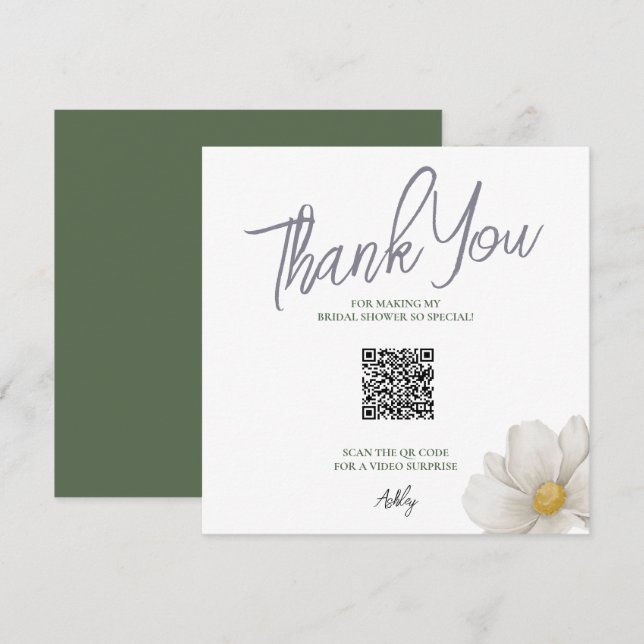 Tarjeta de agradecimiento para despedida de solter (Anverso / Reverso)