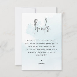 Tarjeta de agradecimiento para despedida de solter