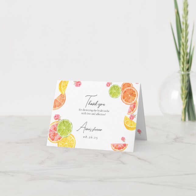 Tarjeta de agradecimiento para despedida de solter (Anverso)