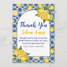 Tarjeta de agradecimiento para despedida de solter