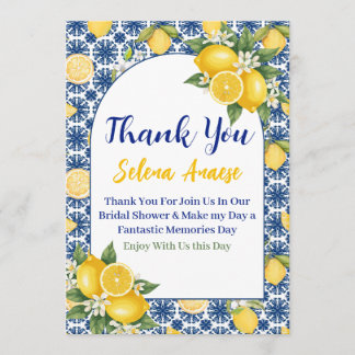 Tarjeta de agradecimiento para despedida de solter