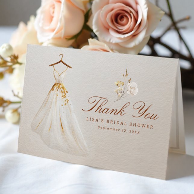 Tarjeta de agradecimiento para despedida de solter (Bridal Shower Thank You Card )