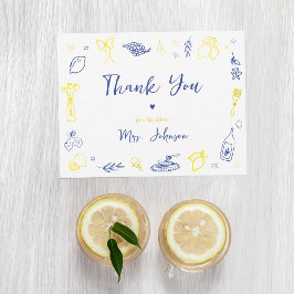 Tarjeta de agradecimiento para despedida de solter