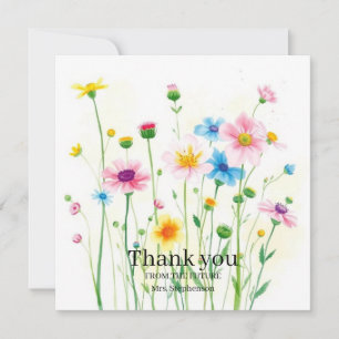 Tarjeta de agradecimiento para despedida de solter