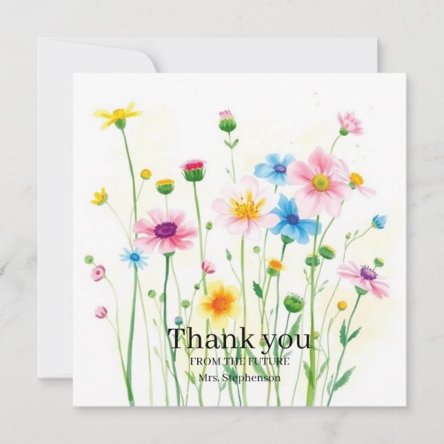 Tarjeta de agradecimiento para despedida de solter (Anverso)