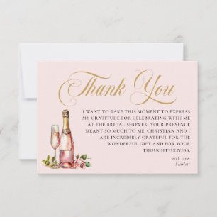 Tarjeta de agradecimiento para despedida de solter