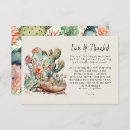 Tarjeta de agradecimiento para despedida de solter