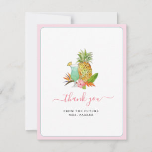 Tarjeta de agradecimiento para despedida de solter