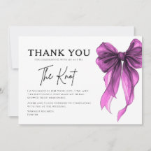 Tarjeta de agradecimiento para despedida de solter