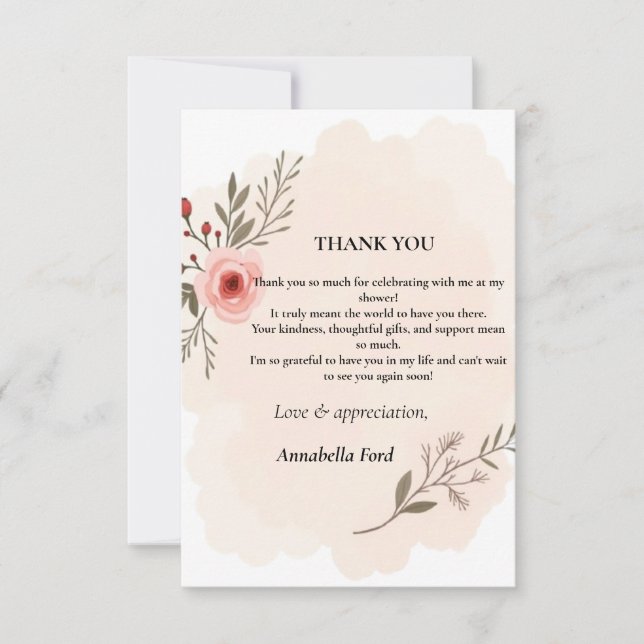 tarjeta de agradecimiento para despedida de solter (Anverso)