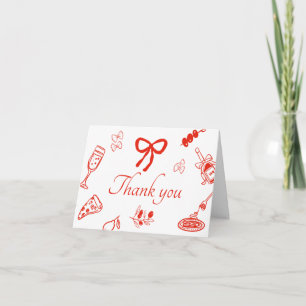 Tarjeta de agradecimiento para despedida de solter