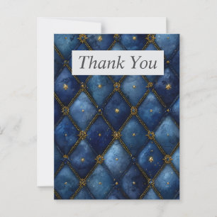 Tarjeta de agradecimiento para diamantes azules y