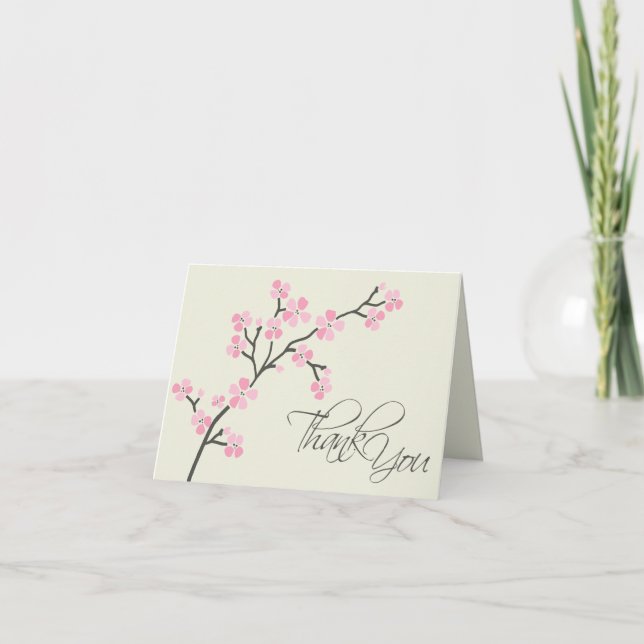 Tarjeta de agradecimiento para diseñador de flor d (Anverso)