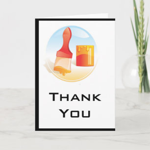 Tarjeta de agradecimiento para diseñador de pintor