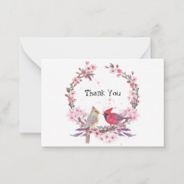 Tarjeta de agradecimiento para dos cardenales