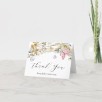 Tarjeta de agradecimiento para ducha de Boho Butte