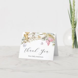 Tarjeta de agradecimiento para ducha de Boho Butte