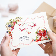 Tarjeta de agradecimiento para ducha de Coquette B