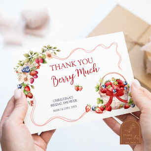 Tarjeta de agradecimiento para ducha de Coquette B