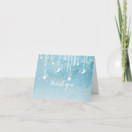 Tarjeta de agradecimiento para ducha de luz celest