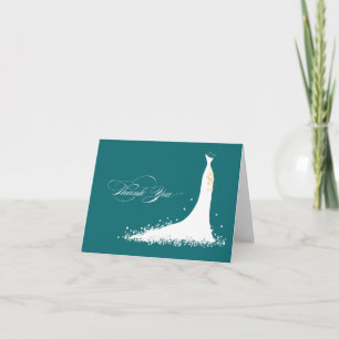Tarjeta de agradecimiento para ducha de novia con