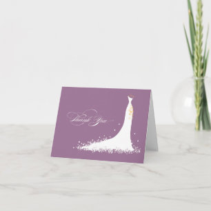 Tarjeta de agradecimiento para ducha de novia con