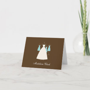 Tarjeta de agradecimiento para ducha de novia con 