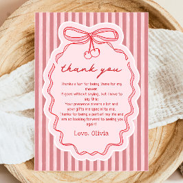 Tarjeta de agradecimiento para ducha de novia con 