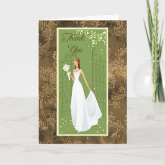 Tarjeta de agradecimiento para ducha de novia de D