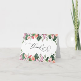 Tarjeta de agradecimiento para ducha de novia de H