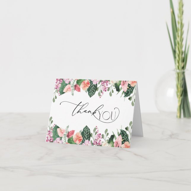 Tarjeta de agradecimiento para ducha de novia de H (Anverso)