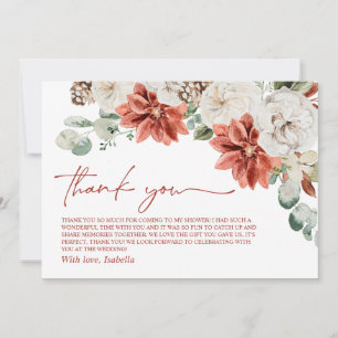 Tarjeta de agradecimiento para ducha de novia de N