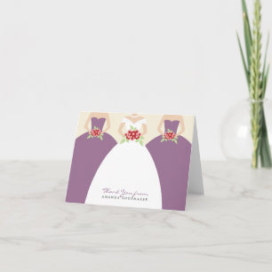 Tarjeta de agradecimiento para ducha de novia de v