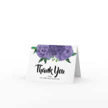 Tarjeta de agradecimiento para ducha de novia Flor