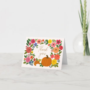 Tarjeta de agradecimiento para ducha de novia flor