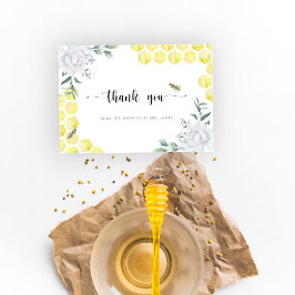 Tarjeta de agradecimiento para ducha de novia flor