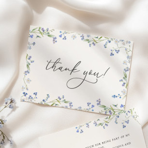 Tarjeta de agradecimiento para ducha de novia flor