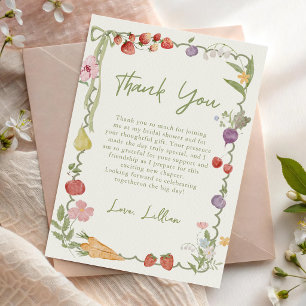 Tarjeta de agradecimiento para ducha de novia Fres