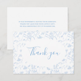 Tarjeta de agradecimiento para ducha de novia Toil