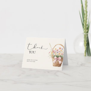 Tarjeta de agradecimiento para ducha floral de Swe