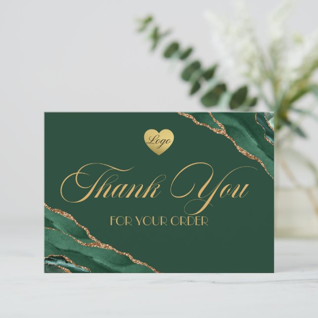 Tarjeta de agradecimiento para Ecología Verde Esme (Anverso de pie)