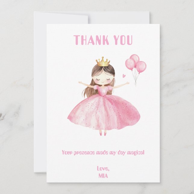Tarjeta de agradecimiento para el 1er cumpleaños d (Anverso)