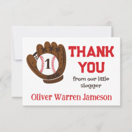 Tarjeta de agradecimiento para el 1er cumpleaños d