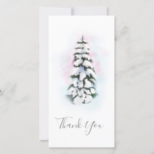 Tarjeta de agradecimiento para el árbol de inviern